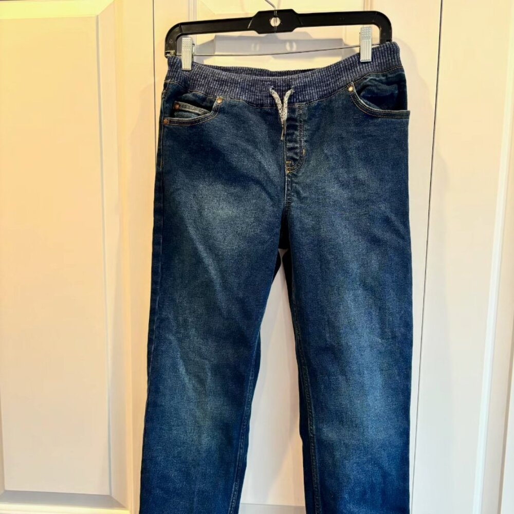 Lands end boys elastic waist denim jeans